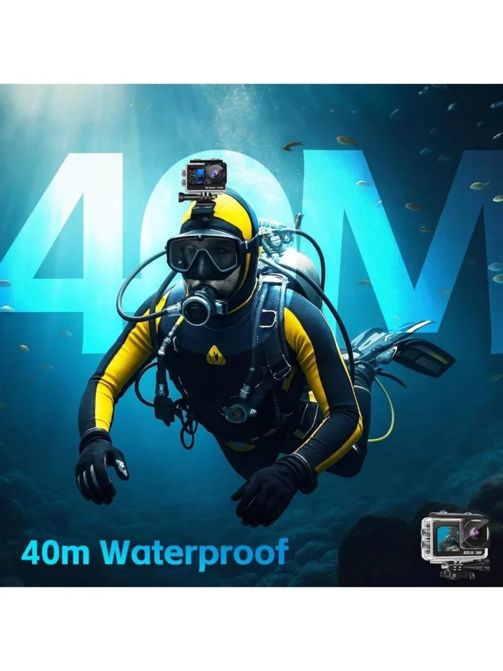 Waterproof Dual Screen Action Camera 1080P 16MP - Perfect for Adventure & Travel